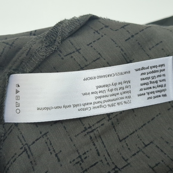 Olive Eileen Fisher silk-cotton tunic Size L - Picture 5 of 5